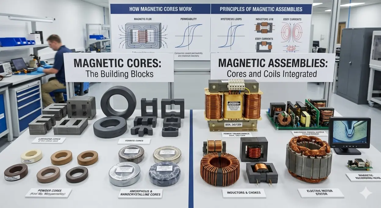Magnetic Cores and Magnetic Assemblies