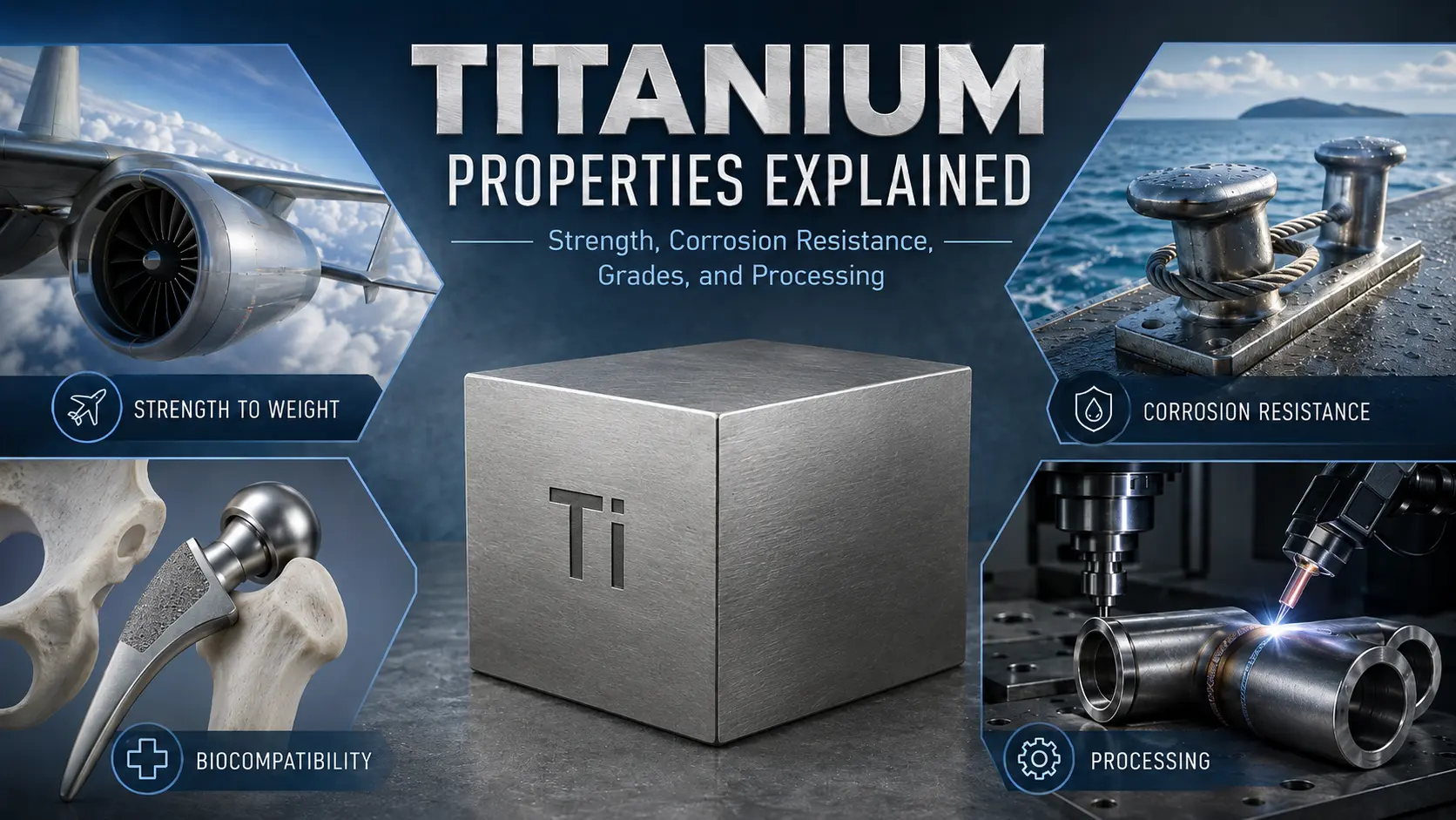 Titanium Properties Explained: Strength, Corrosion Resistance, Grades, and Processing
