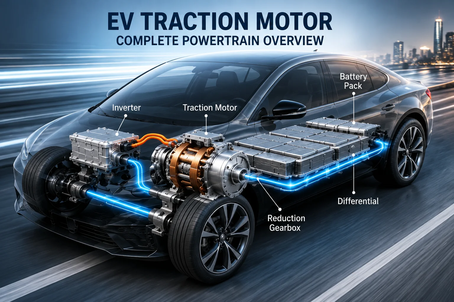 EV Traction Motor Explained: How Electric Cars Turn Battery Power into Motion