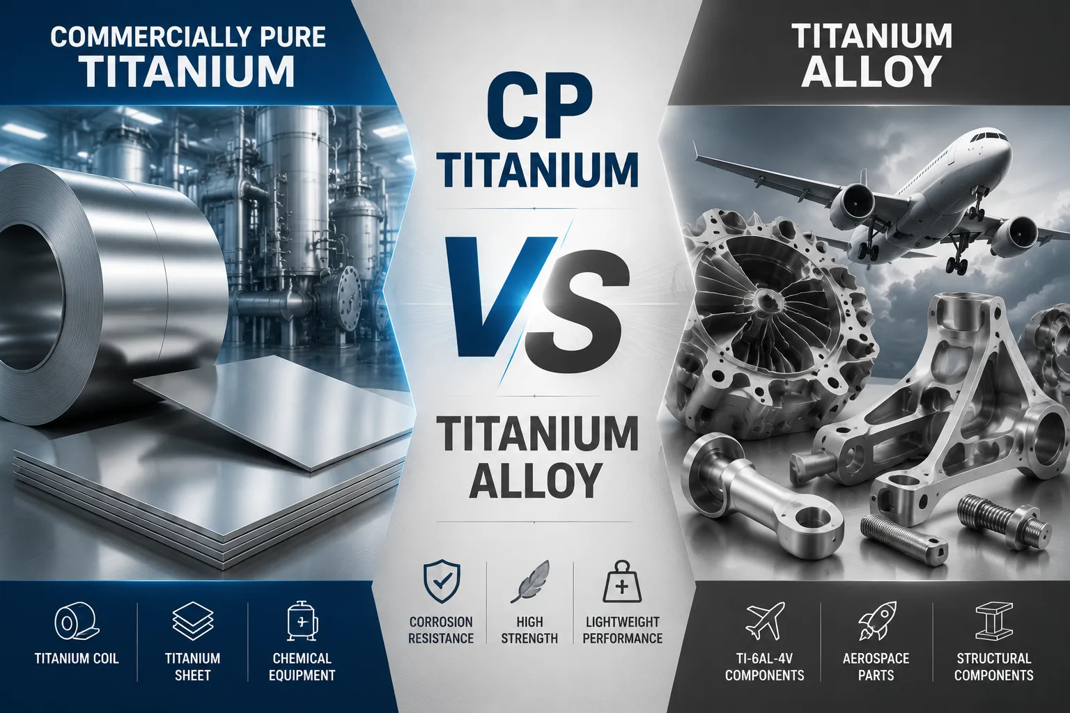 Commercially Pure Titanium vs. Titanium Alloy: Key Differences for Material Selection 