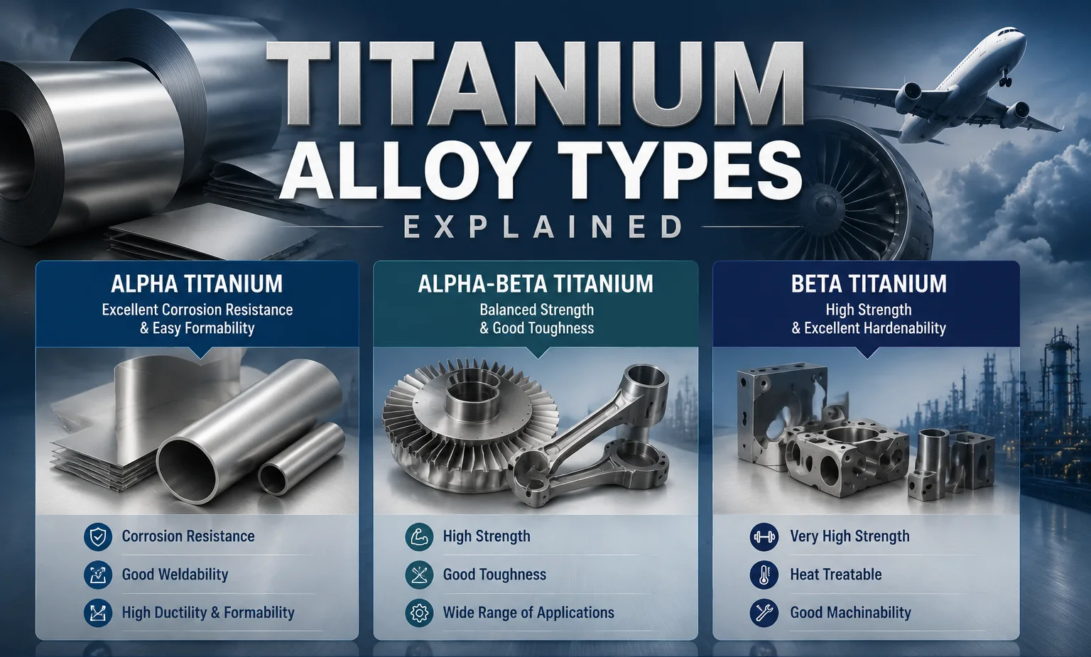 Titanium Alloy Types Explained: How Alpha, Beta, and Alpha-Beta Grades Differ 